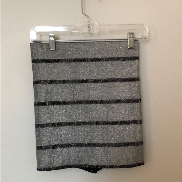 Silver metallic bandage miniskirt - Picture 1 of 1